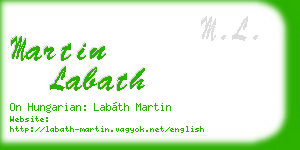 martin labath business card