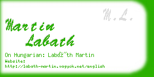 martin labath business card